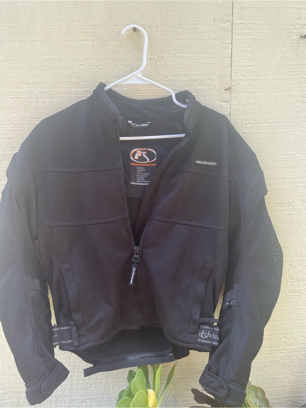 Mesh Fieldsheer paded Riding Jacket for Men - Black